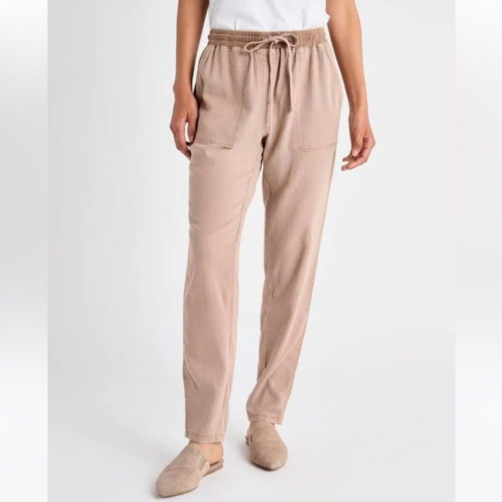 Splendid Perla Drawstring Linen Blend Pants Lightweight Size XL Ash
